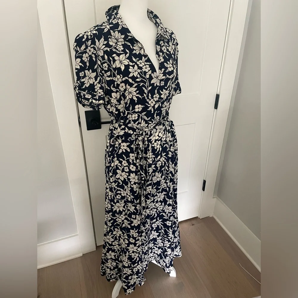 Polo Ralph Lauren Floral A-Line Midi Dress NWT - Picture 6 of 16